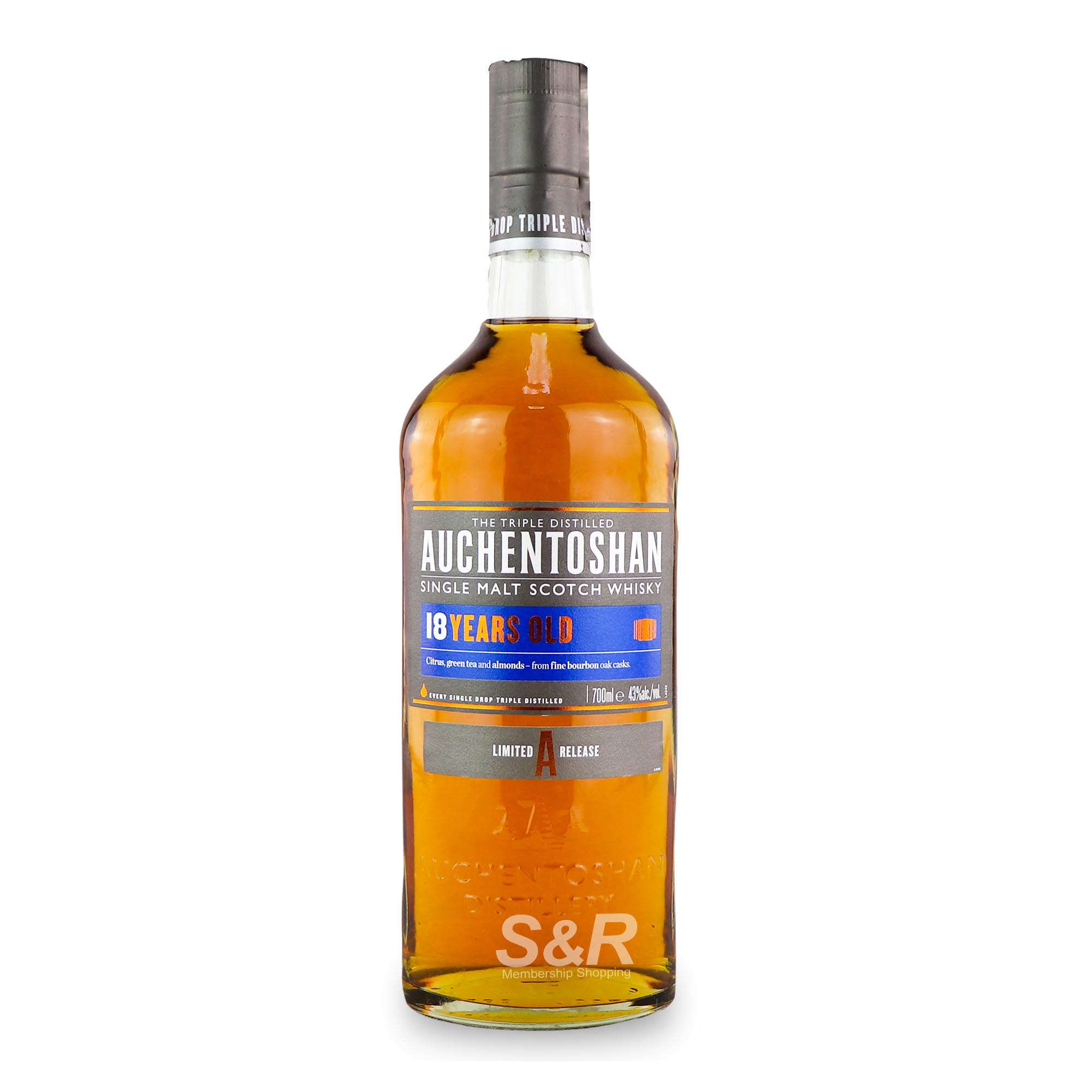 Auchentoshan Aged 18 Years Old Single Malt Scotch Whisky 700mL